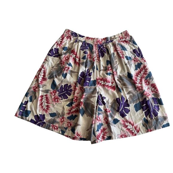 Hilo Hattie Hawaii VTG Cotton Rayon Tropical Hibiscus Top and Shorts Set XL - Picture 6 of 15